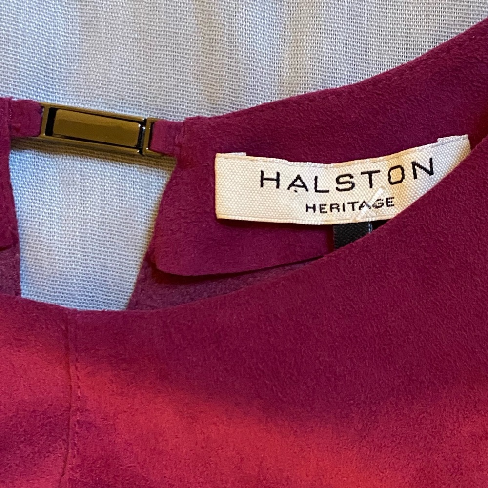 Suede fuchsia cocktail dress